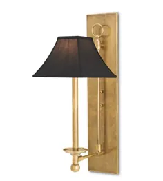 Currey & Company 5180 Chandler 1 Light 10 اینچ Vintage Brass Wall Wall Sconce Wall Light