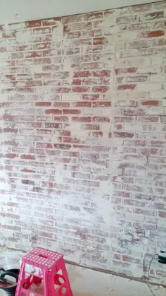 دکوراسیون اتاق نشیمن - دیوار آجری ساختگی Schmear آلمانی