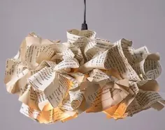 مقوا لامپشرد مقوا آویز کاغذ لامپ سایه لامپ بازیافت شده هدایای شخصی