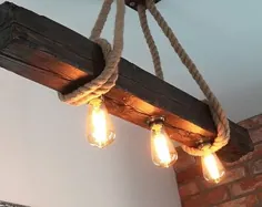 چراغ آویز چراغ پرتو چوب شماره 2 |  آویز چوب صنعتی |  روشنایی خطی |  دیمر کنترل از راه دور