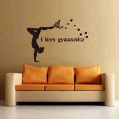 8.38US $ | Hot New I Love Gymnastics Art Quote Wall Decal Decor Decor Decor Room Stickers Vinyl Removable Paper Mural Home DIY | diy home | نقل قول برچسب دیوار decalroom - AliExpress