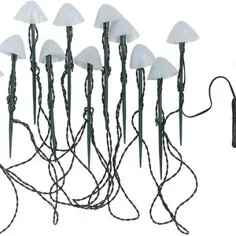 لامپ های قارچ - چراغ های خورشیدی - روشنایی های تزئینی مسیر بیرونی باغ