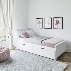 تختخواب سفارشی Maxwood & Lily تخت دو طبقه ، چوبی / چوب جامد در قهوه ای / خاکستری / سفید ، اندازه 81 "L x 57.5" W x 37 "H | Wayfair