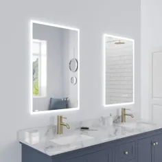 آینه حمام روشن بدون قاب آینه ای دیواری Francesco