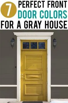 رنگ های درب جلو برای یک خانه خاکستری