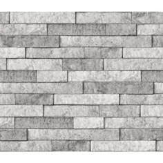 Brewster Grey Stone Wall Applique Peel and Stick Backsplash-BHF3049 - انبار خانه