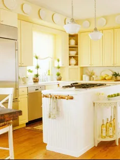 ایده های طراحی آشپزخانه زرد