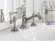 Kohler K-72759-SN مصنوعات جلا نیکل جلا شیشه حمام گسترده دستگیره کمتر - مونتاژ تخلیه فلزی رایگان فلزی با خرید - Faucet.com