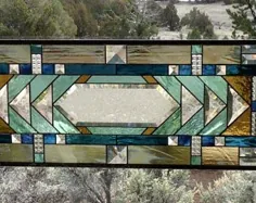پانل پنجره شیشه ای رنگی و سبک CRAFTS1FLW |  اتسی