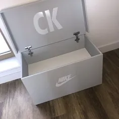 XL Trainer ShoeStorage Box ، Nike Giant Sneaker Box (متناسب با جفت مربیان 6-8 بدون) ، هدیه برای او ، هدیه تولد ، هدیه ، هدیه ، ذخیره سازی