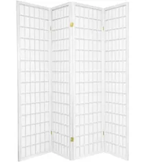 Oriental Furniture 6 Ft Tall Window Pane Shoji Screen، 3 panel، Rosewood - Walmart.com