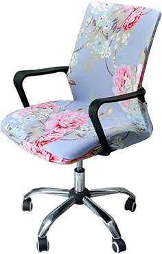 صندلی کامپیوتر WOMACO جلد صندلی میز کششی جهانی رومیزی چاپی محافظ صندلی چرخشی صندلی گردان صندلی گردان صندلی گردان (گل صد تومانی ، کوچک)