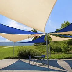 TANG Sun Shades Depot Blue 8'x8'x11 'Isosceles Right Triangle Sun Shade Sail Canopy Square 180 GSM Shade Sail Sail Block UV for Patio Garden School Park در فضای باز امکانات و فعالیتها