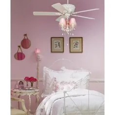 52 "Casa Deville Pretty in Pink Pull Chain Fan - # 11H23 | لامپ های Plus