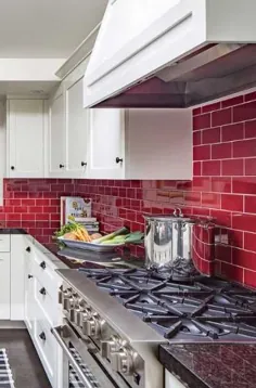 23 ایده طراحی کاشی قرمز برای آشپزخانه و حمام شما |  Sebring Design Build