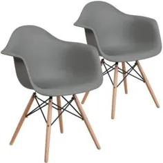 صندلی های مهمانی پلاستیکی Carnegy Avenue Moss Grey (مجموعه ای از 2) -CGA-FH-224452-MO-HD - انبار خانه