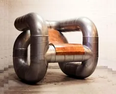 صندلی چرخدار طراح اسپانیایی ساخته شده از لوله های صنعتی