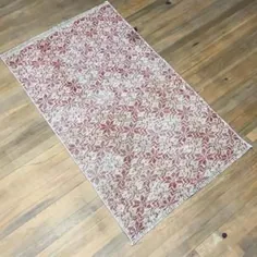 فرش خاموش 3.9x7.0 ft Vintage Rug Living Rug Oushak | اتسی