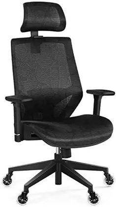 صندلی های اداری ، صندلی مش ارگونومیک دفتر با بازوی سه بعدی ، صندلی های میز پشتی بلند با پشتیبانی از کمر ، چرخ های اسکیت ، پشتی قابل تنظیم پشتی ، تکیه گاه قابل تنظیم برای صندلی های چرخشی مخصوص دفتر کار در منزل