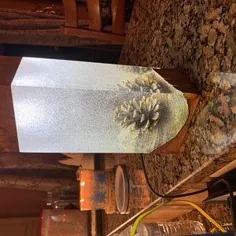 رزین اپوکسی شب چراغ میز چوبی بلوط دکوراسیون روشنایی منحصر به فرد خانه تولد هدیه عروسی