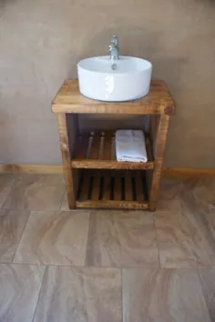 حمام ظرفشویی NEW RUSTIC CHUNKY VANITY SINK UNIT WASHSTAND آماده ساخته شده |  eBay
