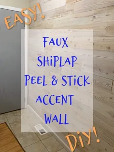 Faux Shiplap Peel and Stick Wood Plank Wall - Gnome Little Crafty