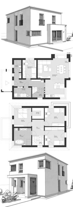 ELK Haus 140 im modernen Alpenstil - ELK Fertighaus | HausbauDirekt.de