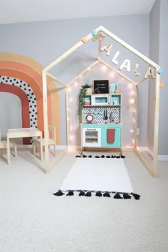 خانه بازی خانه داخلی. چادر بازی داخل سالن. Indoor Play Fort. دکور خانه. چادر بازی. مو