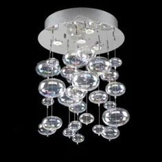 Ivy Bronx Feag Glass Bubbles 4-Light Flush Mount