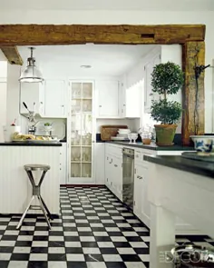 آشپزخانه های خانه دار کلبه - الهام بخش سفید