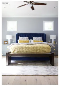 ایده های دنج اتاق خواب برای زوج ها طرح های رنگی آبی
