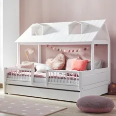 BEACH HOUSE Kinderbett / Spielbett von Lifetime، Massivholz weiß، Hausbett در 3 Größen | داننفلسر کیندرموبل