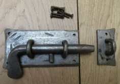 قفل درب کشویی کلبه ای دستی جعلی Old Rustic Retro Vintage Door Lock Latch