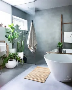 مقدار زیادی سبز در حمام - گیاهان حمام استوایی گرمسیری به ارمغان می آورند - ایده های تازه برای فضای داخلی ، دکوراسیون و منظره