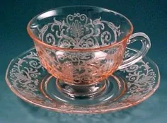 Chance the Chance - Fostoria Versailles Pink Etched Cup & Saucer