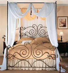 تختخوابهای فرفورژه زیبا و عاشقانه ، تختخوابهای سایبان توسط کلودیو ریز