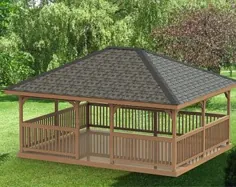 نقشه های باغ Gazebo Building I Hip Roof - 12 20 20