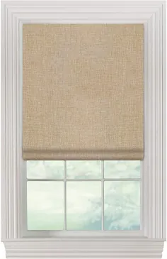 Shades Link Shades Flat Roman Shades-Blackout، Thermal- (29 "W x 72" L، Ivory / Off White) - کتانی و پلی استر-بی سیم