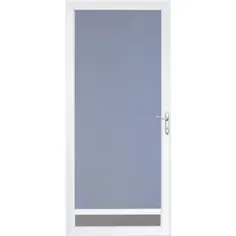 LARSON NuVent 36-in x 81-in White Full View Universal Reversible Aluminium Storm Door Lowes.com