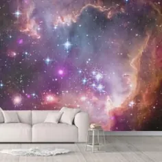 Galaxy Wallpaper Space Wallpaper Large Wall Mural Peel & Stick | اتسی