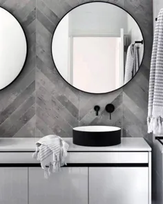 60 ایده برتر کاشی حمام خاکستری - طراحی داخلی خنثی