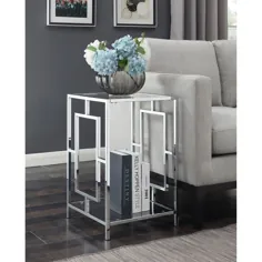 Convenience Concepts Town Square Table End in Glass and Frame Frame 135045 |  بلاکور