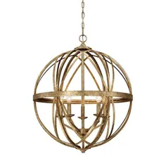 آویز پنج چراغ Millennium Lighting 2285-VG Lakewood in Vintage Gold، Rustic / Lodge | بلاکور