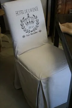 روکش های استنسیل شده برای صندلی های پارسونز و Giveaway استنسیل!
