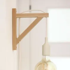 چراغ دیواری خطی چوبی مینیمالیستی SLIMPEACE با کیفیت بالا دست ساز