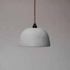 آویز بتونی لوستر سنگ سیمان سنگی مدرن هنر قرن معاصر نور دکو روشنایی مینیمالیستی ثابت آویز سفید