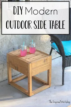 میز کناری مدرن در فضای باز DIY