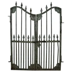 دروازه آهنی جعلی دستی به سبک آرت نوو از یک خانه استعماری دوران
