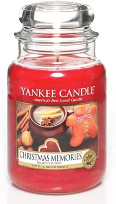 شمع معطر شیشه بزرگ Yankee Candle ، خاطرات کریسمس ، تا 150 ساعت می سوزد