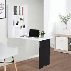 میز تاشو دیواری تاشو دیواری و قفسه تخته سیاه چند منظوره سفید |  eBay